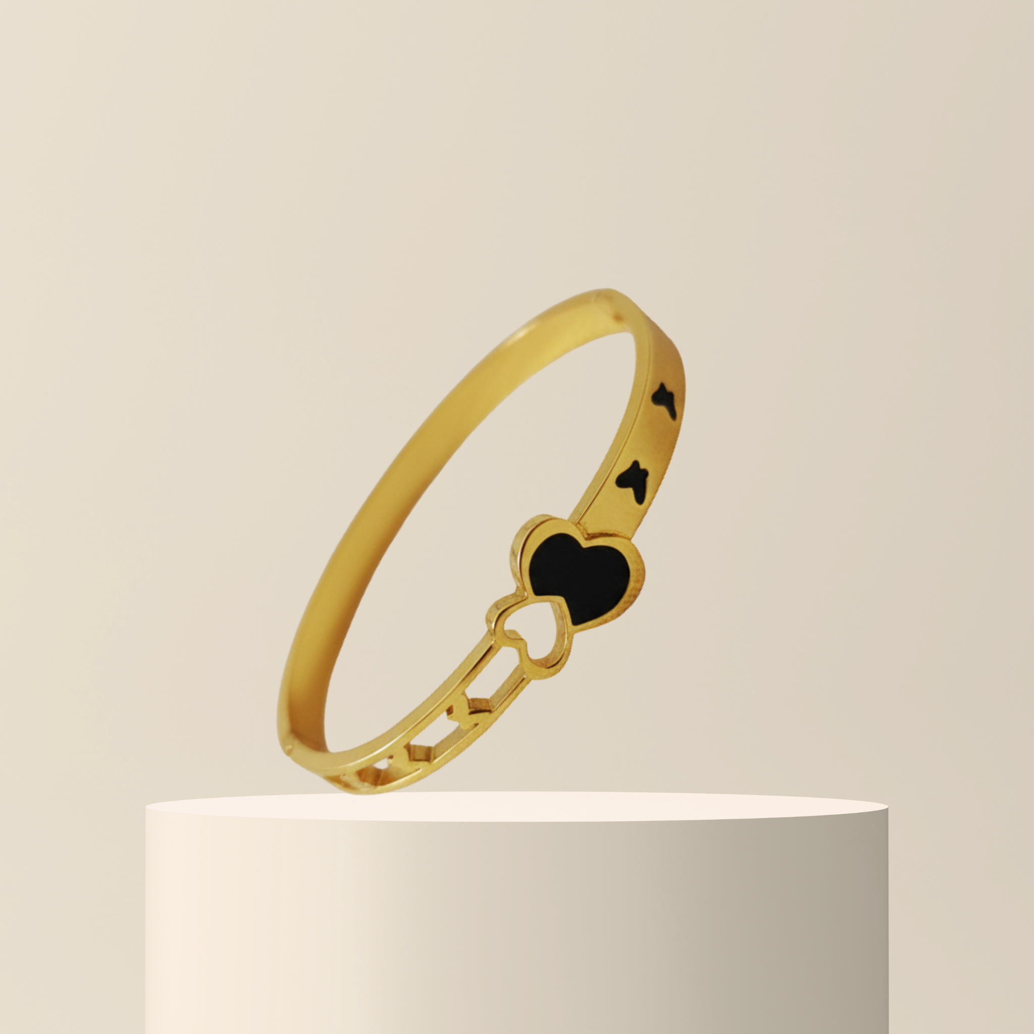 Golden Heart Duo Anti Tarnish Bracelet