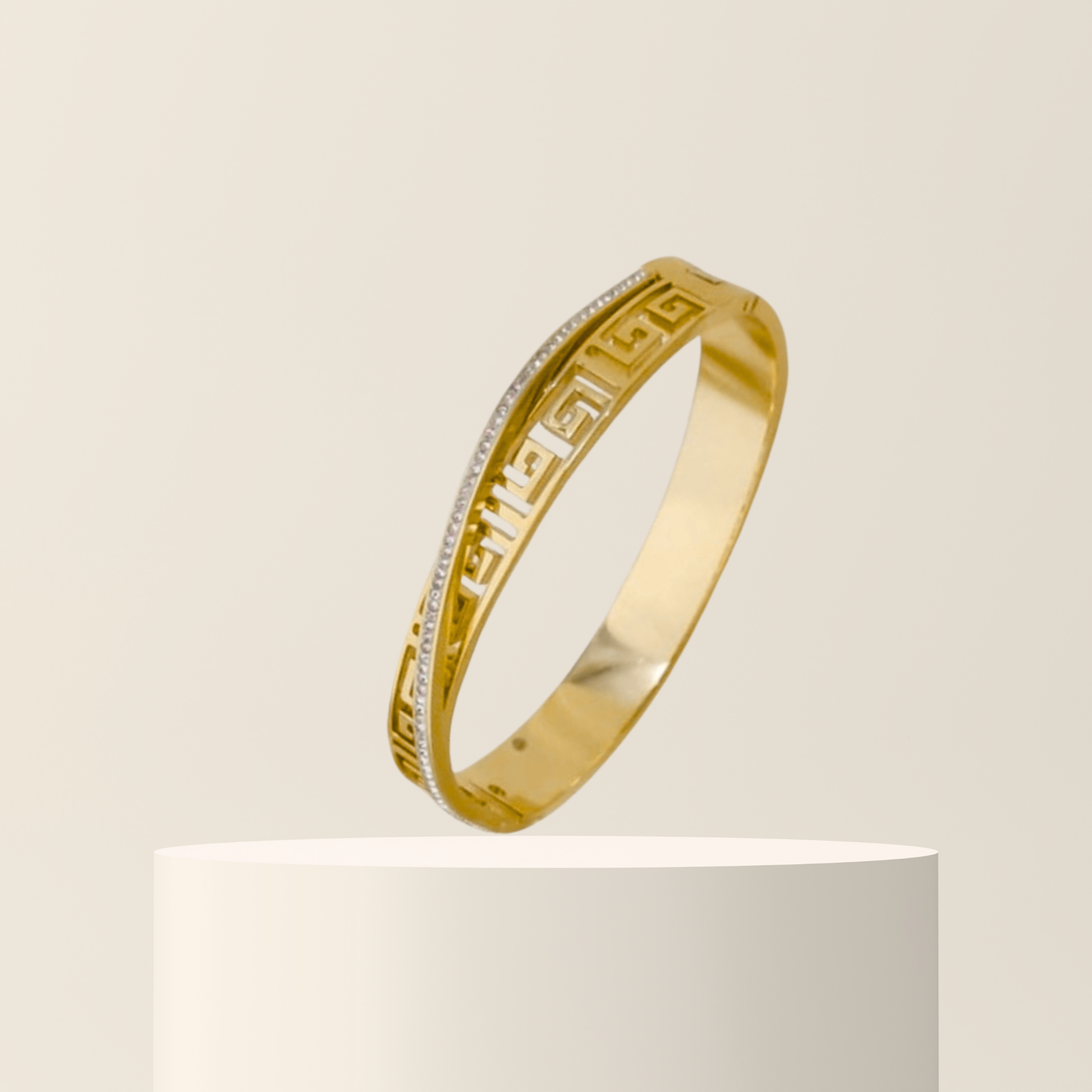 Gold Greek Key Anti Tarnish Bracelet